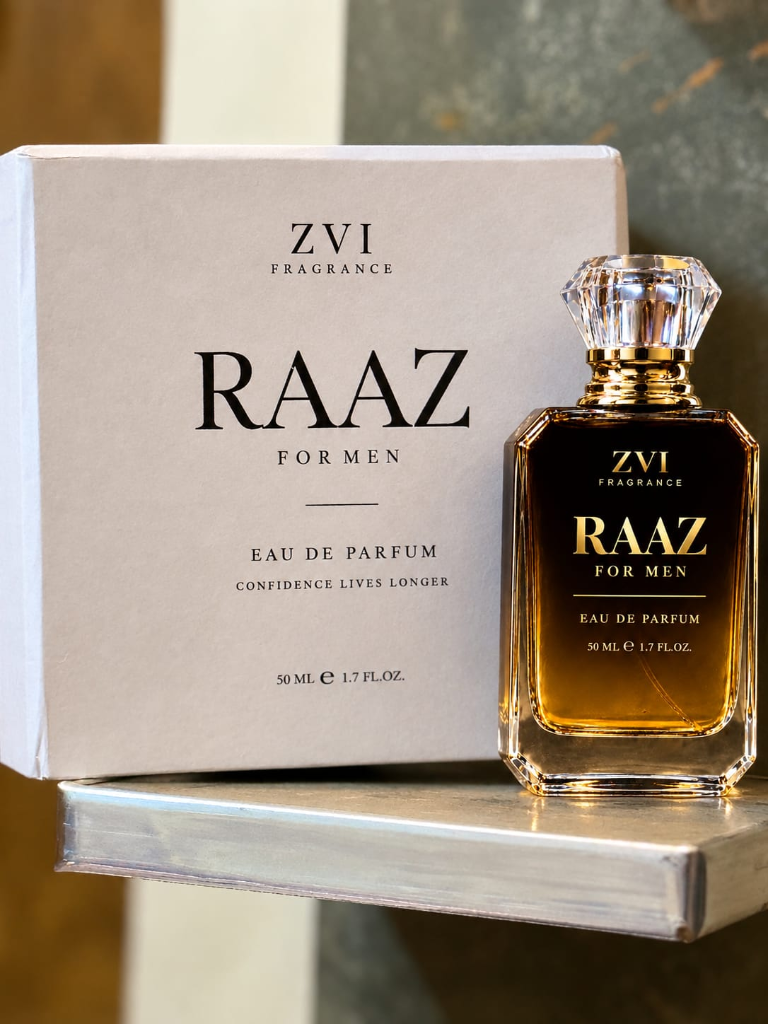 RAAZ FOR MEN Box & Bottle Packaging